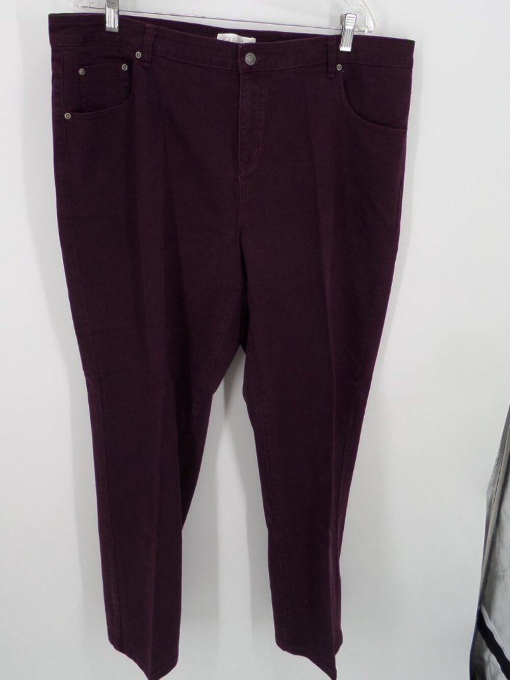 C.J. Banks Stretch Women's Fall  Color Eggplant Jeans Size 20W